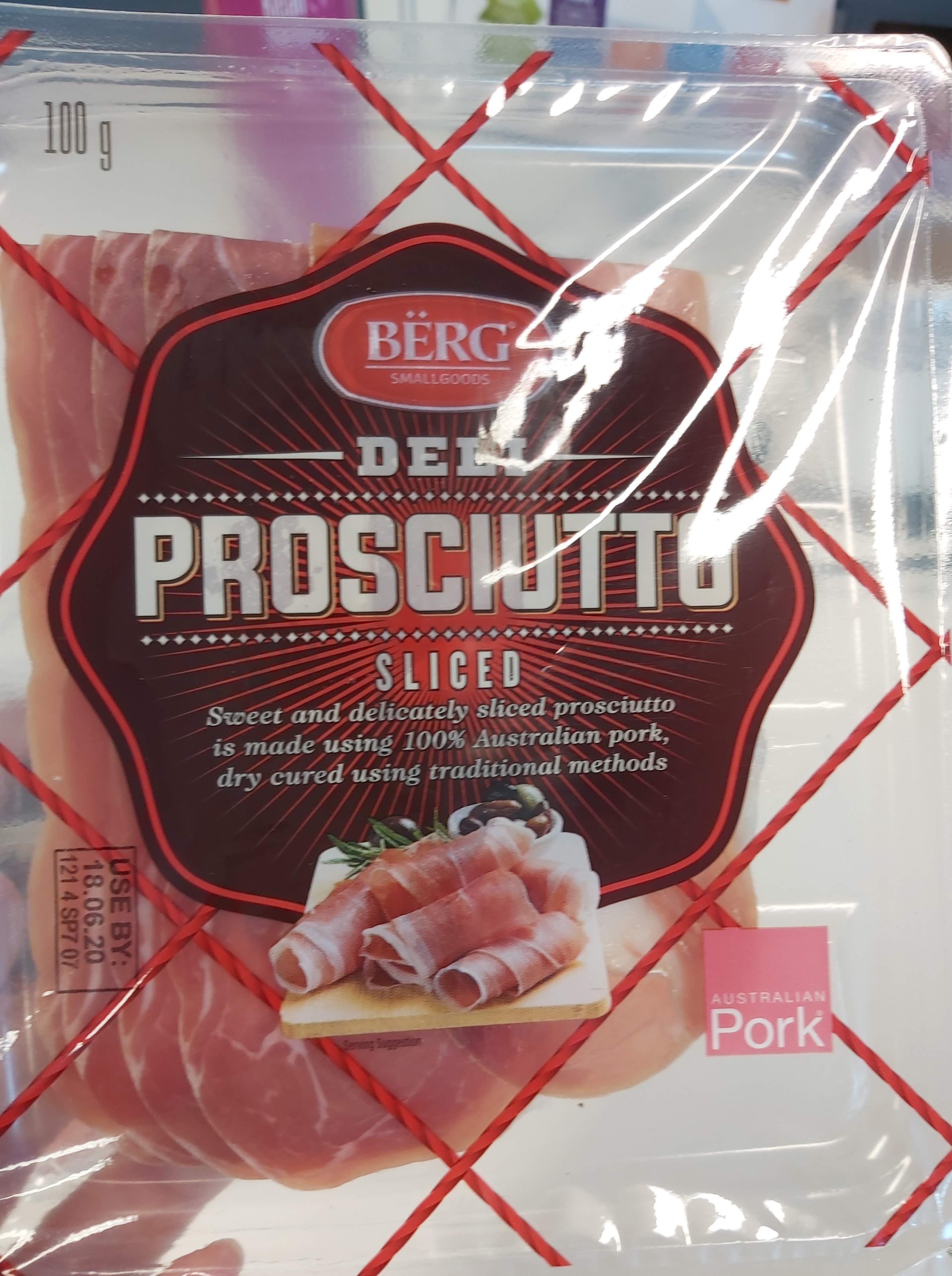 Aldi Stores (a Limited Partnership) — Berg Deli Prosciutto Sliced 100g